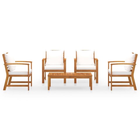 5-CZ. ZESTAW WYPOCZYNKOWY DO OGRODU PODUSZKI DREWNO AKACJOWE