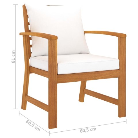 5-CZ. ZESTAW WYPOCZYNKOWY DO OGRODU PODUSZKI DREWNO AKACJOWE