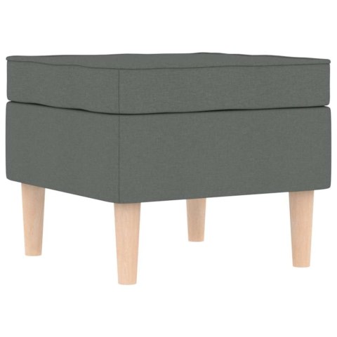 FOTEL Z PODNÓŻKIEM CIEMNOSZARY TAPICEROWANY TKANINĄ