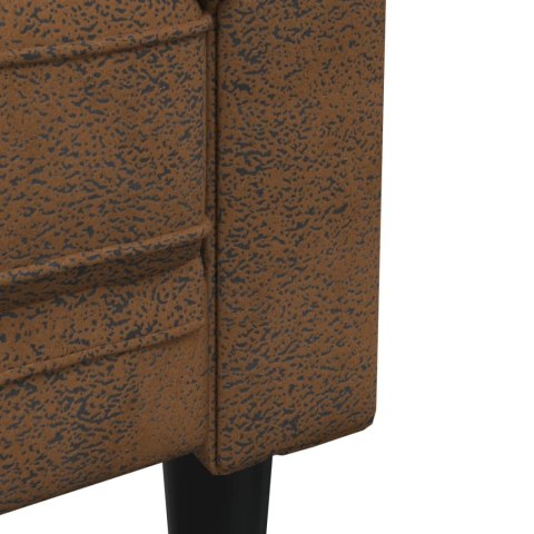 SOFA CHESTERFIELD DWUOSOBOWA BRĄZOWA OBITA TKANINĄ