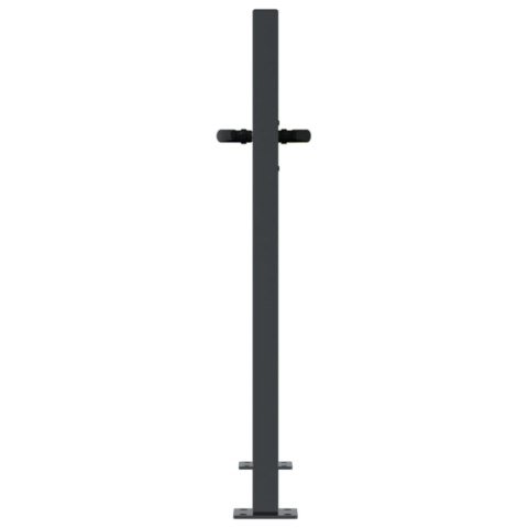 FURTKA OGRODOWA ANTRACYTOWA 105X105CM STAL MOTYW TRAWY