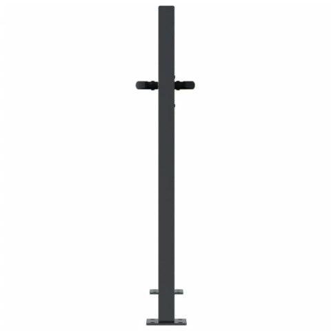 FURTKA OGRODOWA ANTRACYTOWA 105X80CM STAL MOTYW TRAWY