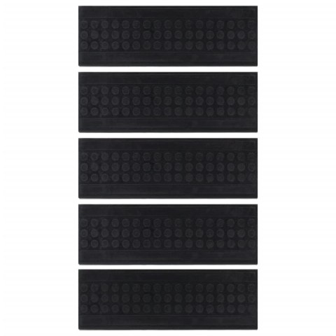 NAKŁADKI NA SCHODY 5 SZT. 25X75CM GUMOWE ANTYPOŚLIZGOWE BEZPIECZNE