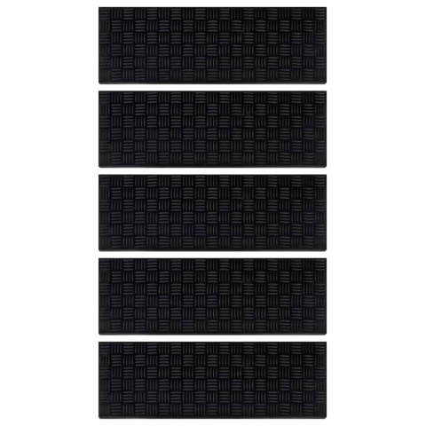 NAKŁADKI NA SCHODY 5 SZT. 25X75CM GUMOWE ANTYPOŚLIZGOWE BEZPIECZNE