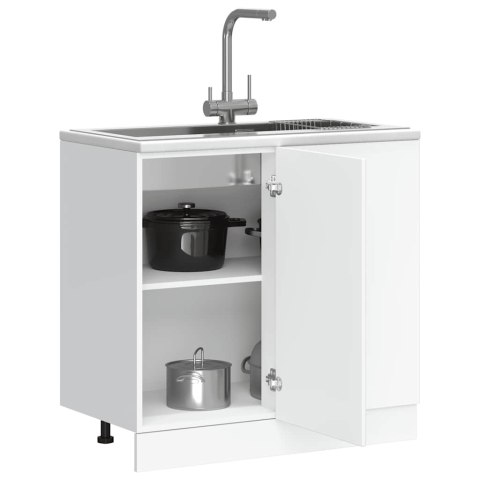 SZAFKA KUCHENNA POD ZLEWOZMYWAK „LUCCA" BIAŁA 86X46X81,5 CM