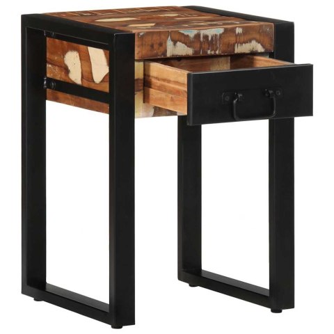 STOLIK POMOCNICZY WIELOKOLOROWY LITE DREWNO ODZYSKANE