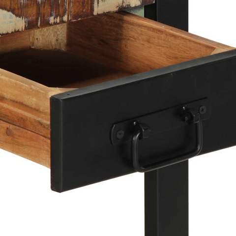 STOLIK POMOCNICZY WIELOKOLOROWY LITE DREWNO ODZYSKANE