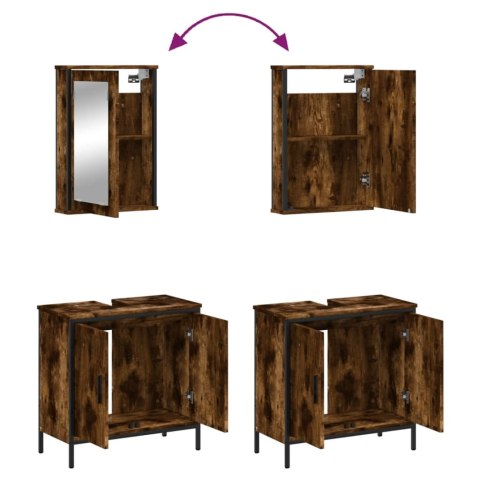 2-CZĘŚCIOWY ZESTAW MEBLI ŁAZIENKOWYCH PRZYDYMIONY DĄB