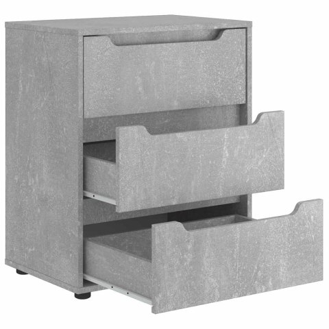 KOMODA "VISNES" BETONOWA SZARA 60X40X73CM DREWNO KLEJONE