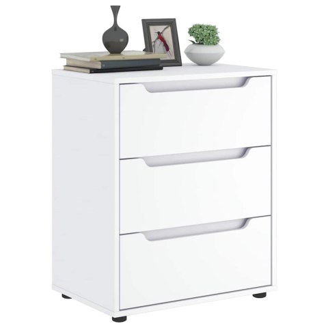 KOMODA "VISNES" BIAŁA 60X40X73CM DREWNO KLEJONE