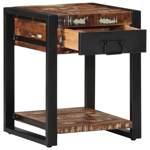 STOLIK POMOCNICZY WIELOKOLOROWY LITE DREWNO ODZYSKANE