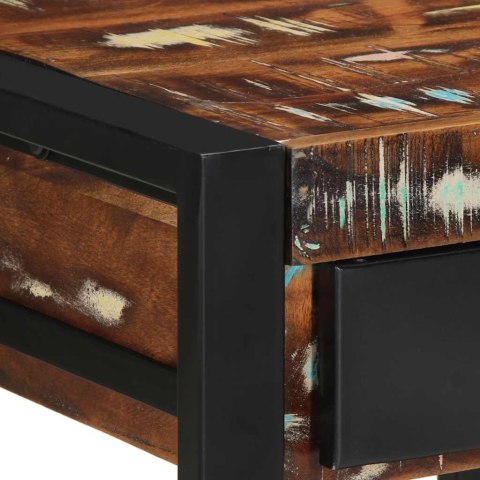 STOLIK POMOCNICZY WIELOKOLOROWY LITE DREWNO ODZYSKANE