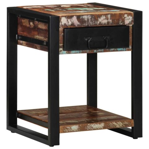 STOLIK POMOCNICZY WIELOKOLOROWY LITE DREWNO ODZYSKANE