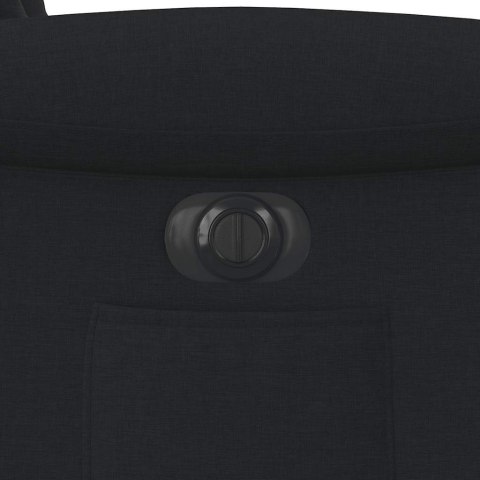 ELEKTRYCZNY FOTEL ROZKŁADANY CZARNY OBITY TKANINĄ