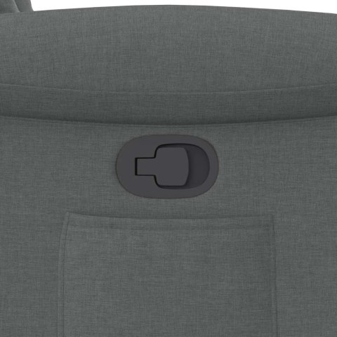 PODNOSZONY FOTEL ROZKŁADANY CIEMNOSZARY OBITY TKANINĄ