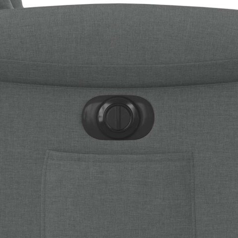 ELEKTRYCZNY FOTEL ROZKŁADANY CIEMNOSZARY OBITY TKANINĄ