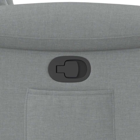 FOTEL ROZKŁADANY JASNOSZARY TAPICEROWANY TKANINĄ