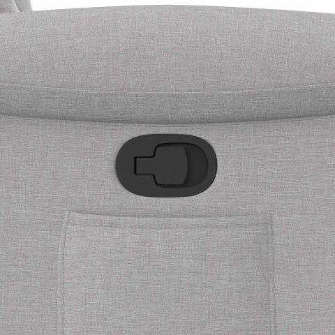 PODNOSZONY FOTEL ROZKŁADANY SZARY OBITY TKANINĄ