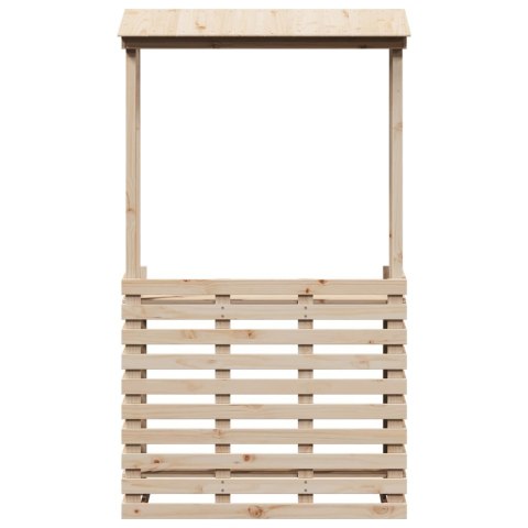 BAROWY STOLIK OGRODOWY Z DASZKIEM 112,5X57X195,5CM DREWNIANY