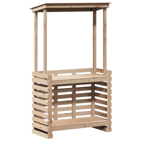 BAROWY STOLIK OGRODOWY Z DASZKIEM 112,5X57X195,5CM DREWNIANY