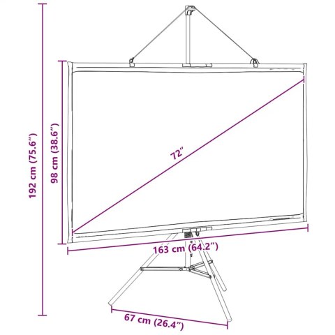 EKRAN PROJEKCYJNY ZE STATYWEM 72 CALE 16:9