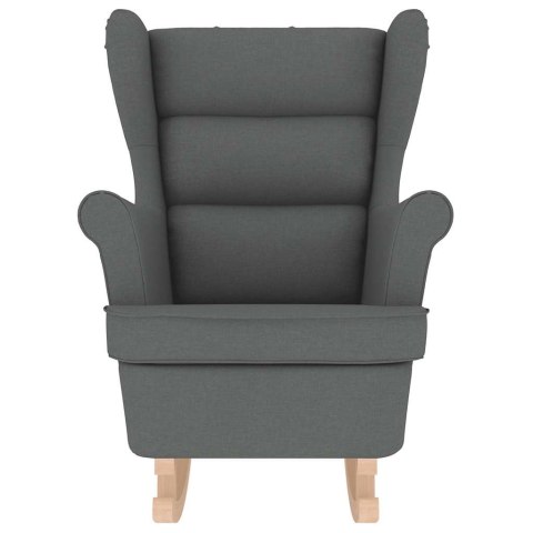 FOTEL BUJANY CIEMNOSZARY 74X90X102CM TAPICEROWANY TKANINĄ