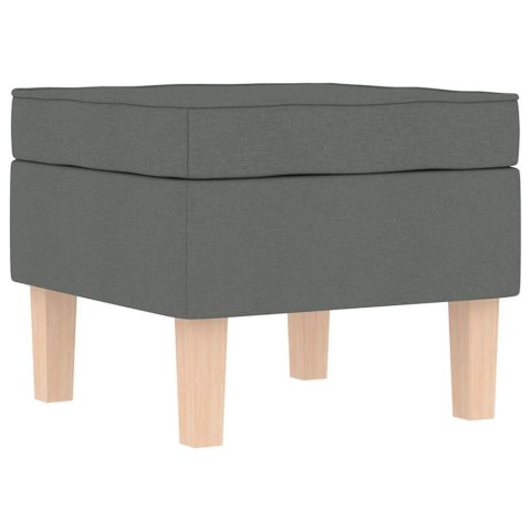 FOTEL Z PODNÓŻKIEM CIEMNOSZARY TKANINA