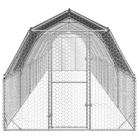 KURNIK DLA KUR PTAKÓW KRÓLIKÓW KACZEK GĘSI Z DACHEM 2,5X12X2,25M STAL OCYNKOWANA
