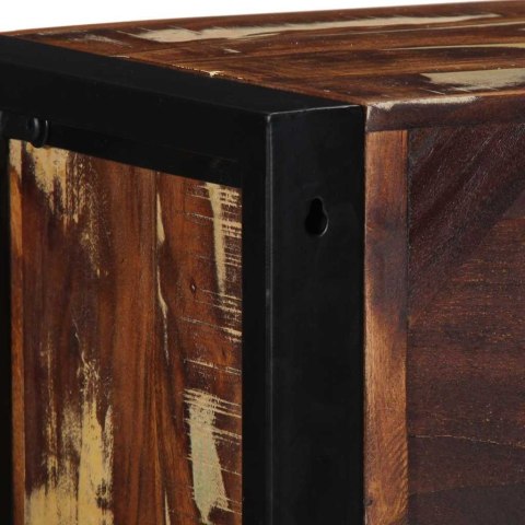 SZAFKA RTV WIELOKOLOROWA 80X30X25CM LITE DREWNO ODZYSKANE