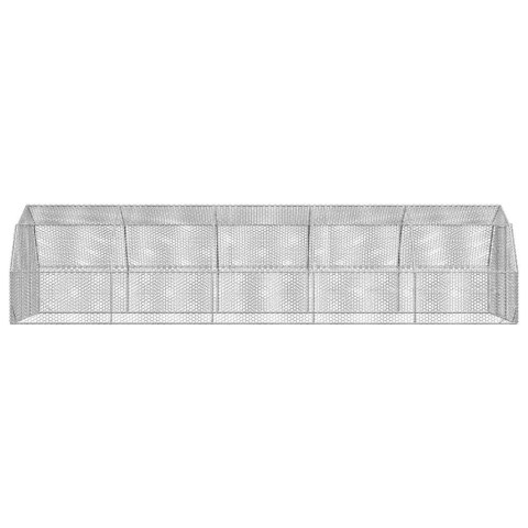 KURNIK DLA KUR PTAKÓW KRÓLIKÓW KACZEK GĘSI DLA KUR 2,5X10X2,25M STAL OCYNKOWANA