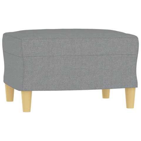 3-OSOBOWA SOFA Z PODNÓŻKIEM JASNOSZARA 180CM TKANINĄ
