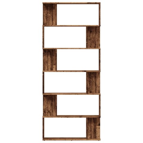 REGAŁ NA KSIĄŻKI STARE DREWNO 80X24X192CM