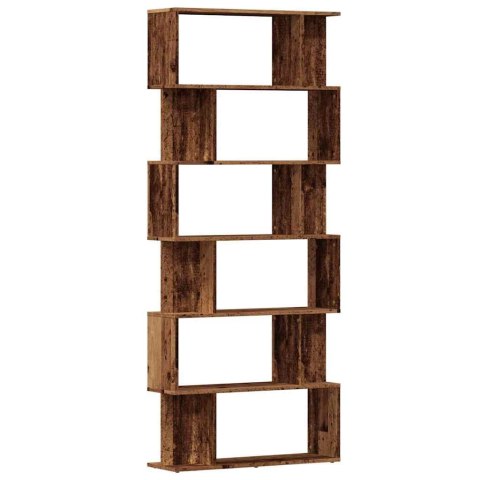 REGAŁ NA KSIĄŻKI STARE DREWNO 80X24X192CM