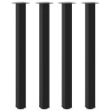 NOGI DO STOLIKA KAWOWEGO 4 SZT. CZARNE 110-112CM STAL