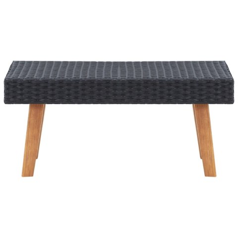 2-CZ. ZESTAW WYPOCZYNKOWY DO OGRODU PODUSZKI CZARNY RATTAN PE