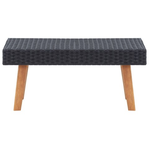 4-CZ. OGRODOWY ZESTAW WYPOCZYNKOWY PODUSZKI CZARNY RATTAN PE