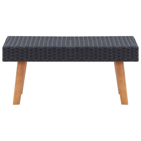 4-CZ. OGRODOWY ZESTAW WYPOCZYNKOWY PODUSZKI CZARNY RATTAN PE