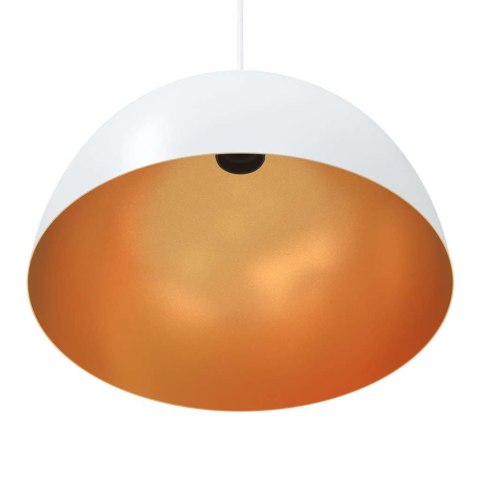 LAMPY WISZĄCE 2 SZT. REGULOWANA WYSOKOŚĆ E27 BIAŁY Ø30CM METAL