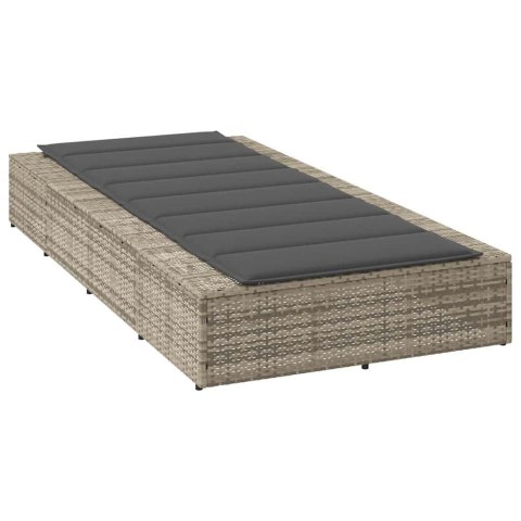 LEŻAK Z PODUSZKĄ PŁYWAJĄCĄ JASNOSZARY POLIRATTAN