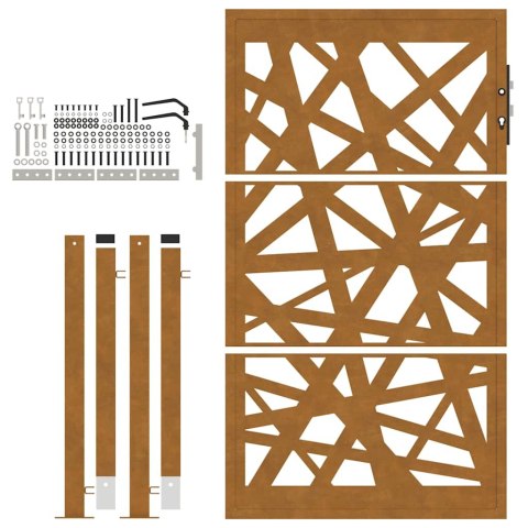 BRAMA OGRODOWA 105X155CM STAL NIERDZEWNA LEKKA KONSTRUKCJA