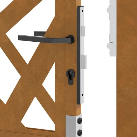 BRAMA OGRODOWA 105X155CM STAL NIERDZEWNA LEKKA KONSTRUKCJA