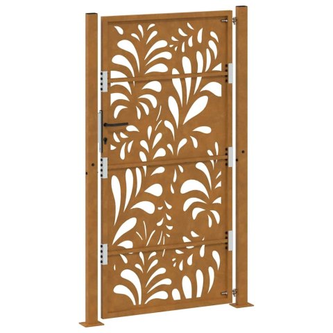 BRAMA OGRODOWA 105X180CM STAL NIERDZEWNA WZÓR FALI