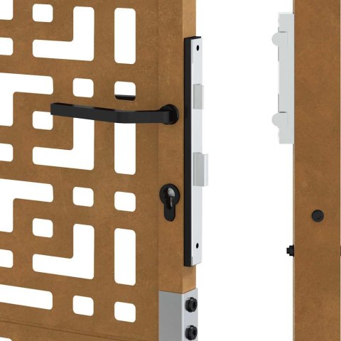 BRAMA OGRODOWA 105X205CM STAL NIERDZEWNA KRZYŻ WZÓR