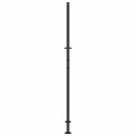 BRAMA OGRODOWA CZARNA 105X205CM STALOWY WZÓR LIŚCIA