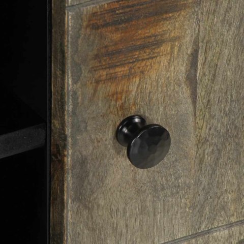 SZAFKA RTV JASNOSZARA 80X31,5X46CM DREWNO LITE MANGO