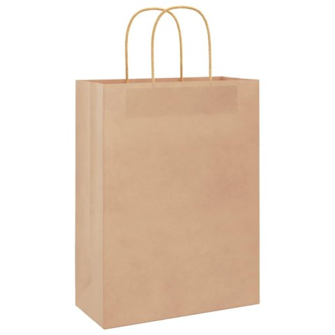 TORBA PAPIEROWA PROMOCYJNA NA PREZENT 250 SZT. BRĄZOWE 26X12X35CM