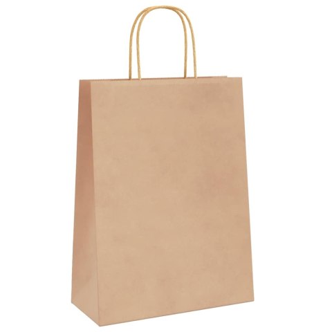 TORBA PAPIEROWA PROMOCYJNA NA PREZENT 250 SZT. BRĄZOWE 26X12X35CM