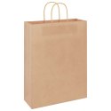 TORBA PAPIEROWA PROMOCYJNA NA PREZENT 250 SZT. BRĄZOWE 32X12X42CM
