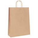 TORBA PAPIEROWA PROMOCYJNA NA PREZENT 250 SZT. BRĄZOWE 32X12X42CM