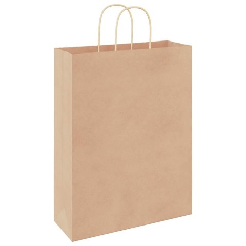 TORBA PAPIEROWA PROMOCYJNA NA PREZENT 250 SZT. BRĄZOWE 32X12X42CM